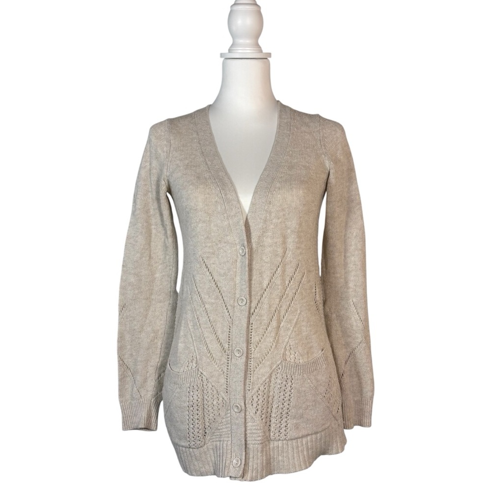 Anthropologie Elin Cardigan Sweater Women’s S Moth Knit Cozy Light‎ Academia